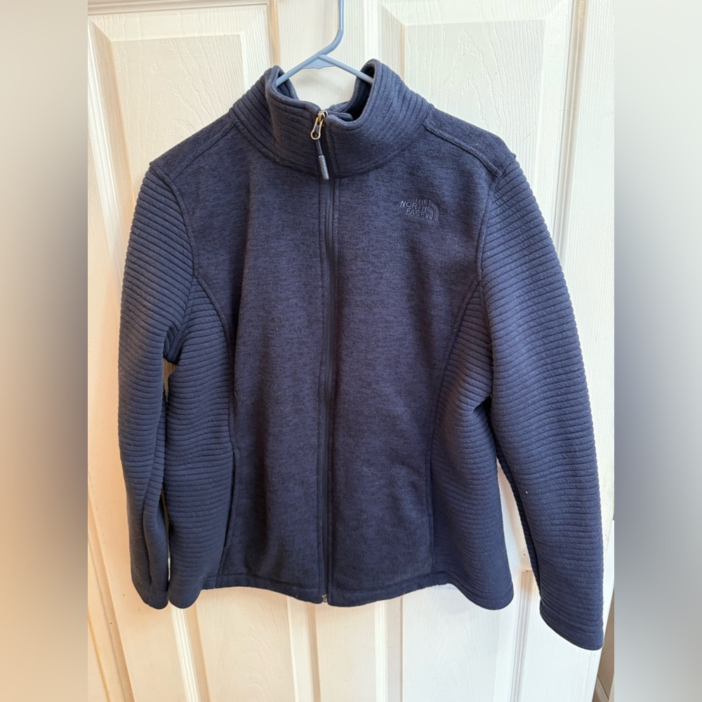 The North Face Indi Full-Zip Fleece Navy Blue Jacket Women's Navy XL